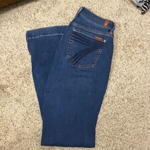 7 For All Mankind Dark Blue Trouser Jeans